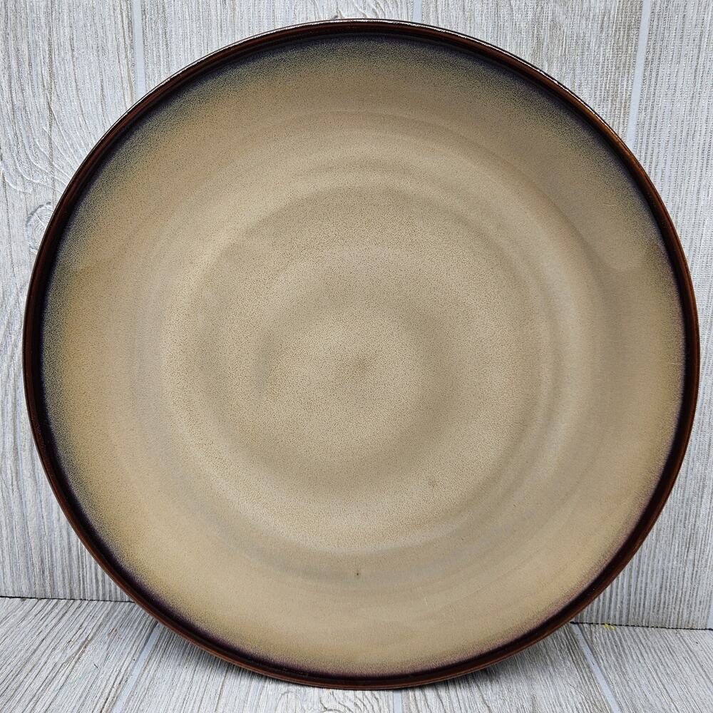 Sango Nova‎ Brown 4933 Chop Plate 12" Platter Swirl Stoneware Modern China